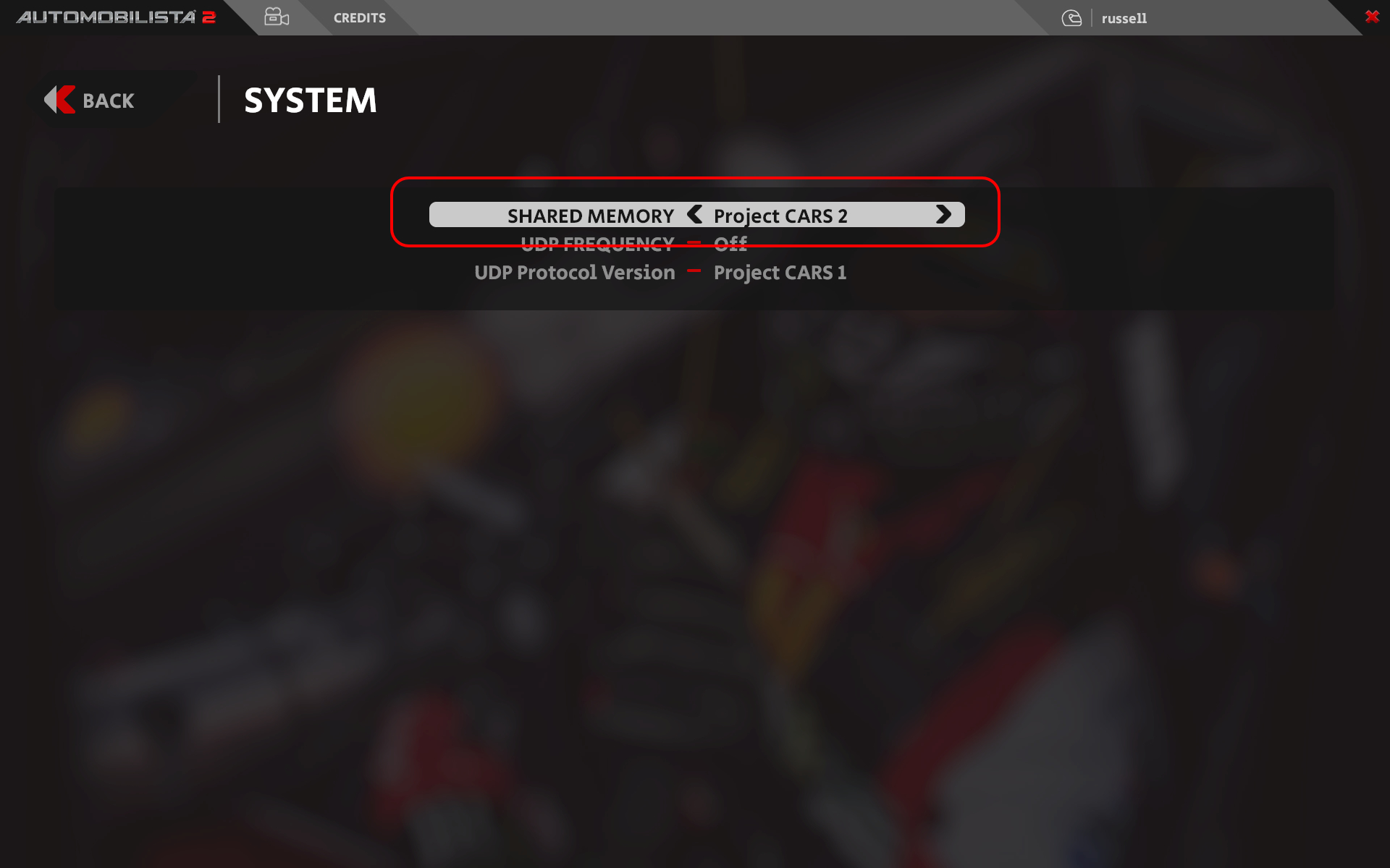 Automobilista 2 Shared Memory Settings