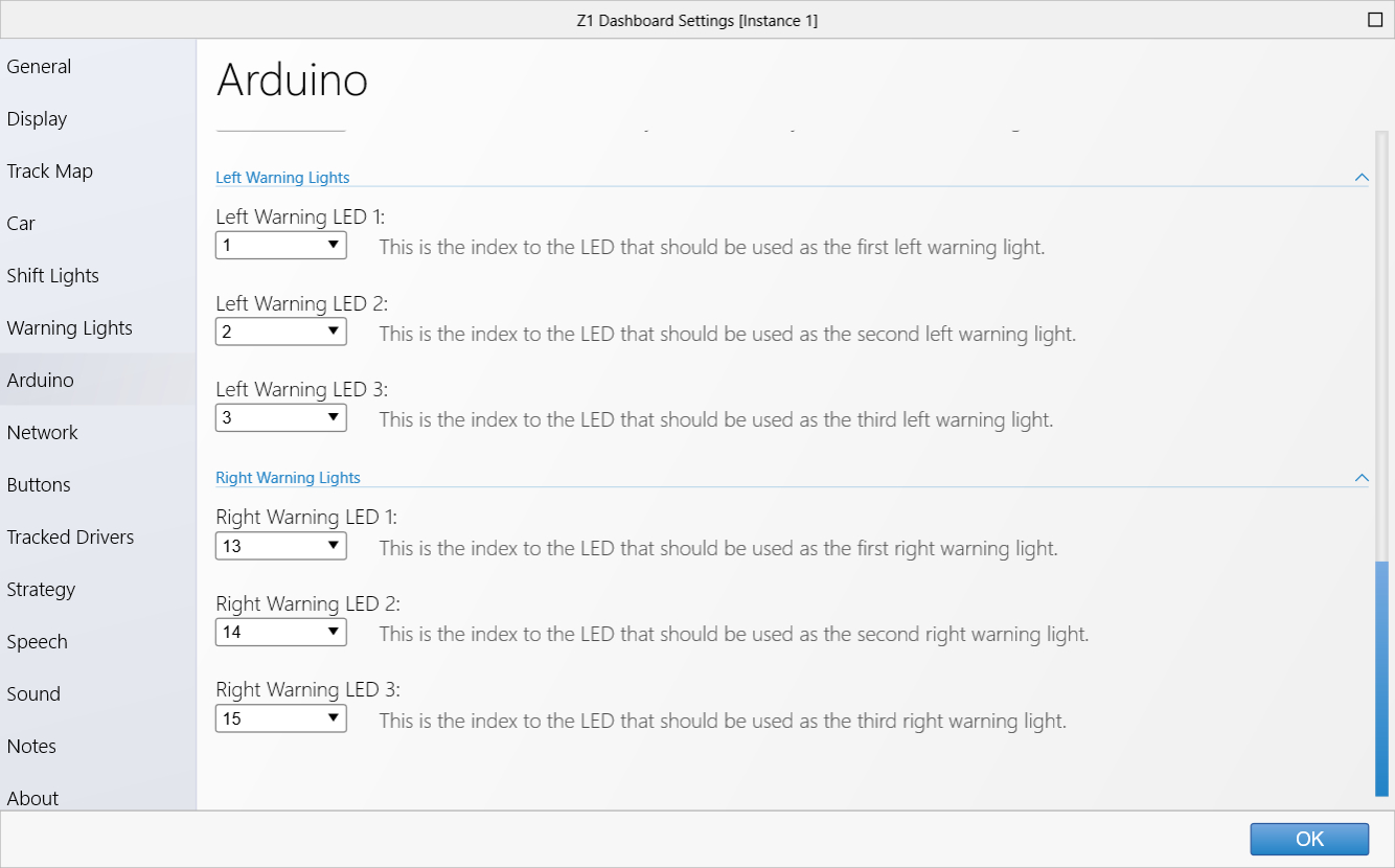 Arduino Settings Tab