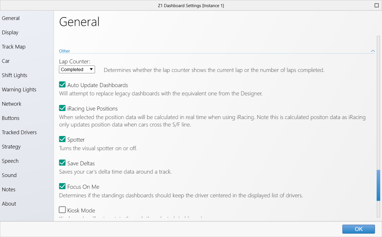General Settings Tab