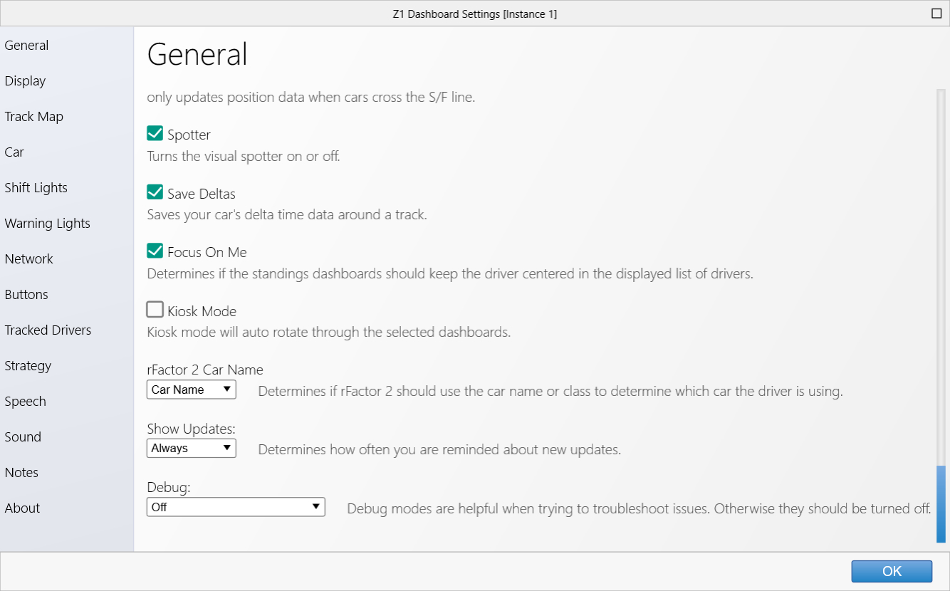 General Settings Tab